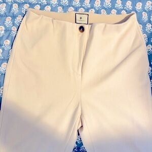 Tuckernuck Women’s Ivory Stretch Flannel Ashford Pants, size L